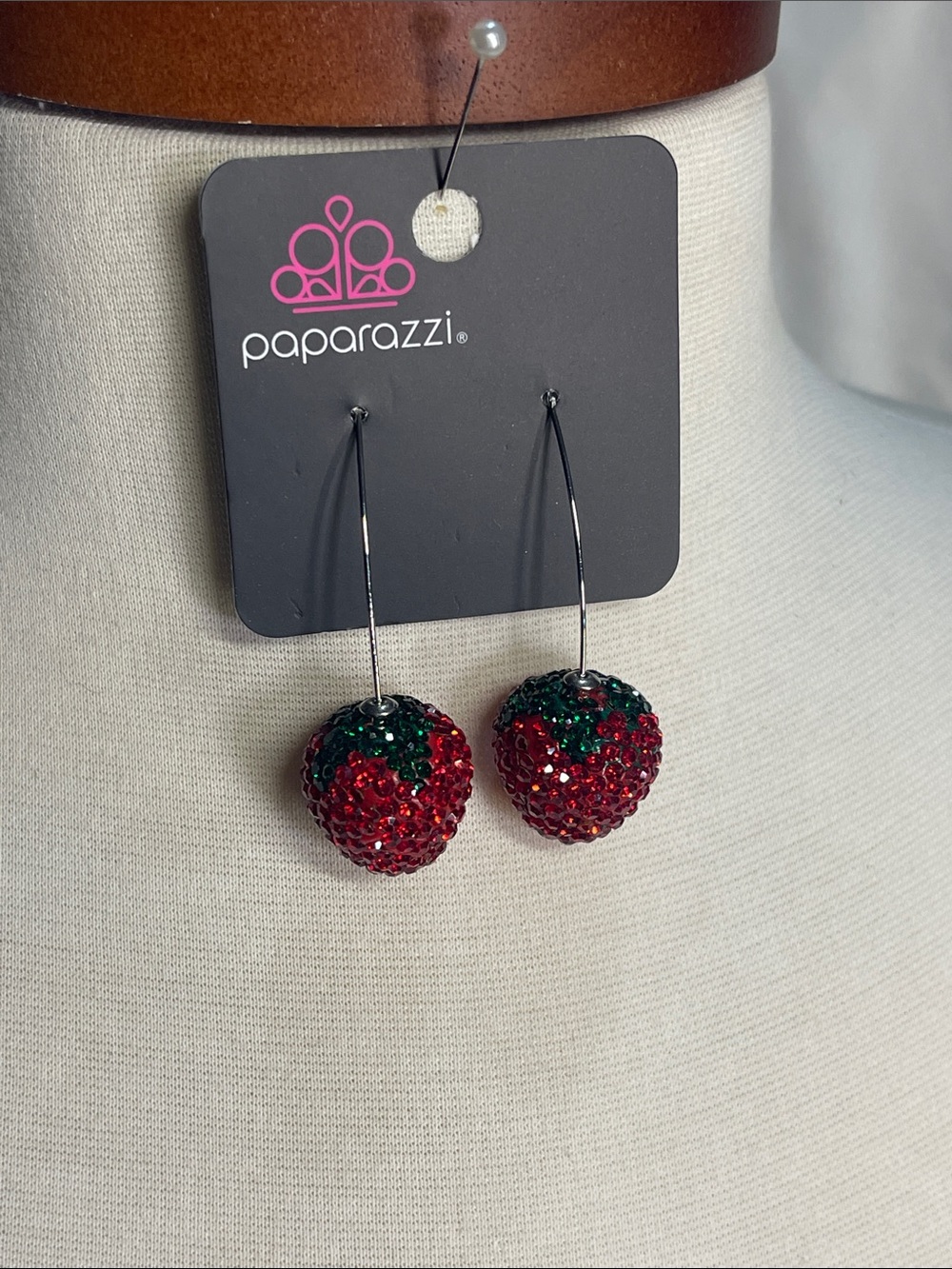 Paparazzi Strawberry Earrings BNWT